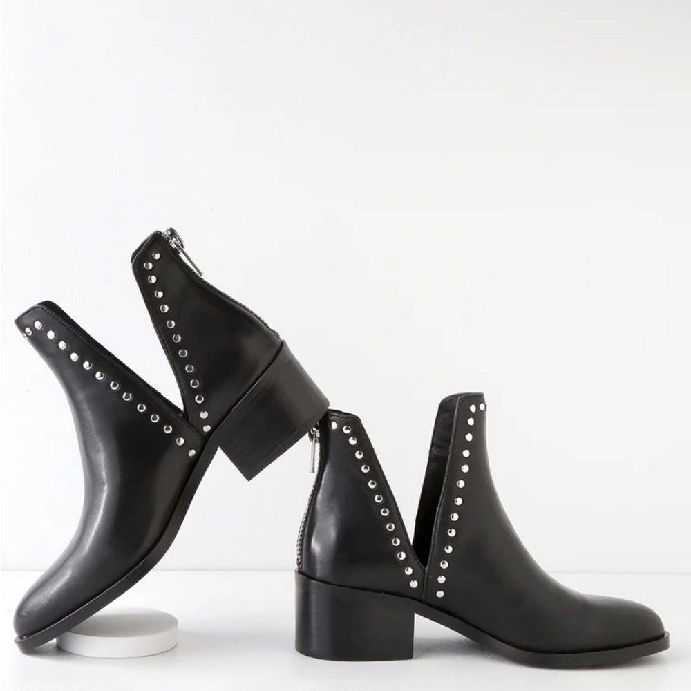 Black Studded Ankle Boots
